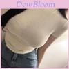 Sexy Girl T Shirt With High Neck Short Sleeves Knitted Fabric For Casual Wear