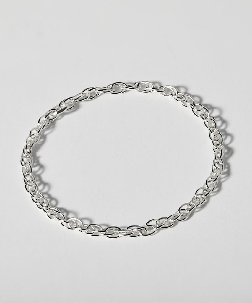 Helene Jewelry 925 Silver Rope Style Chain Silver Ring (Type A)