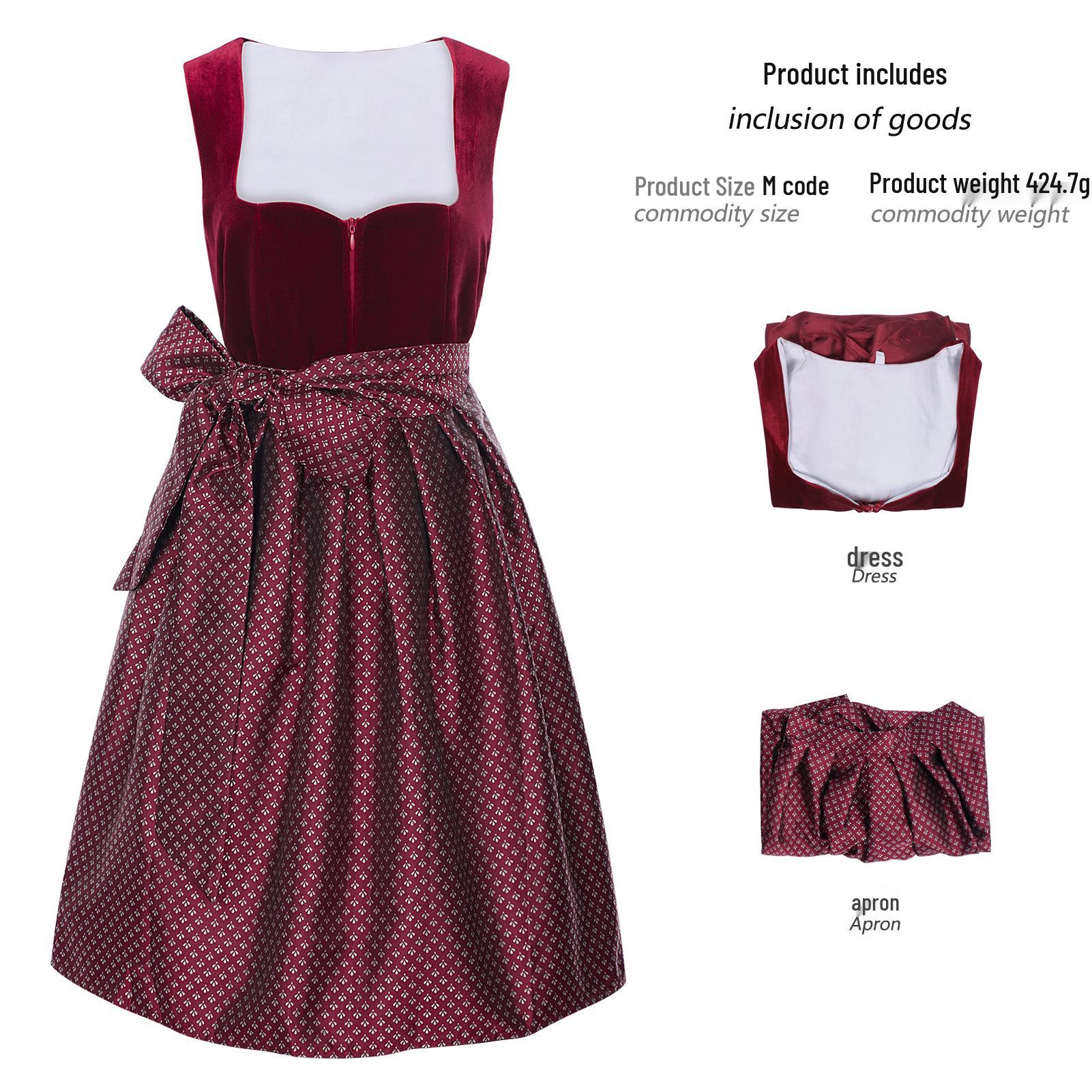 

Женский костюм для Октоберфеста Manyishang, комплект комбинезона, баварский наряд на Хэллоуин S