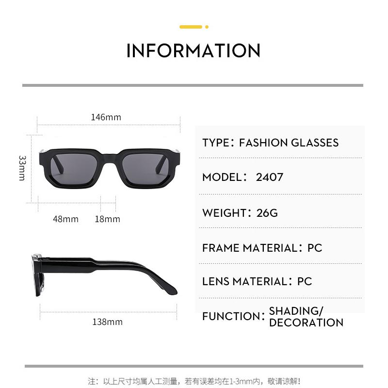 Men Vintage Rectangle Frame Sunglasses Fashion Retro Sun Glasses Luxury Brand Design UV400 Shades Eyewear Women Goggles