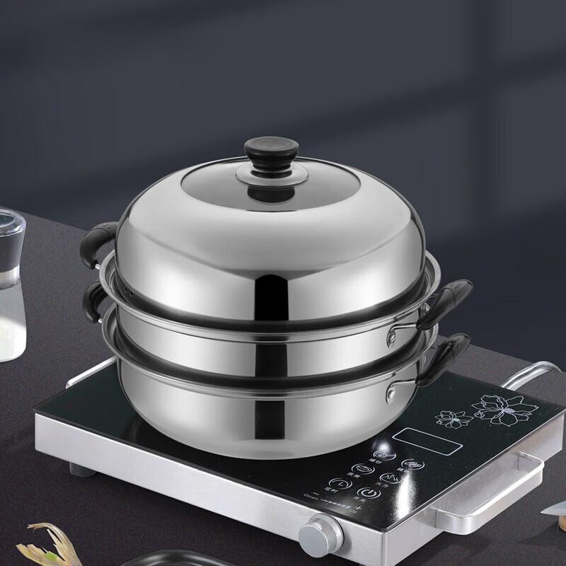 WODHO 316 Stainless Steel 2-Layer Steamer & Soup Pot