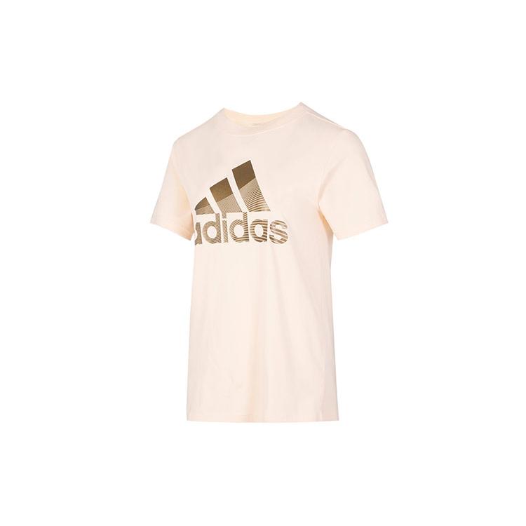 New Adidas T Shirt Women's Orange Pink HY2847
