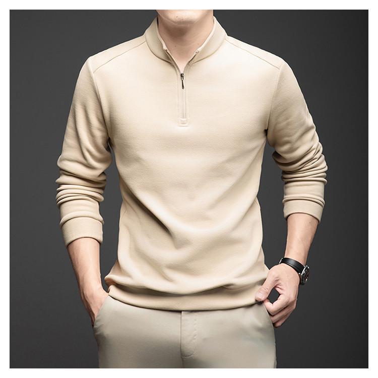 Men s Winter 2025 Cashmere-Lined Half-Zip Long Sleeve Hoodie 3XL
