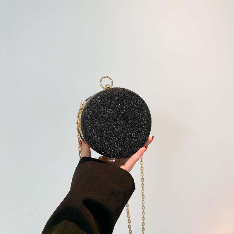 

Плетеная модная цепочка маленькая сумка женская 2025 ранняя весна новая универсальная ins сумка на плечо/кроссбоди маленькая круглая сумка в зарубежном стиле