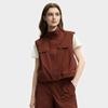 Fila Heritage Fashion Casual Versatile Lightweight Work Style Collar Woven Vest Women Vests F11W538704FBN