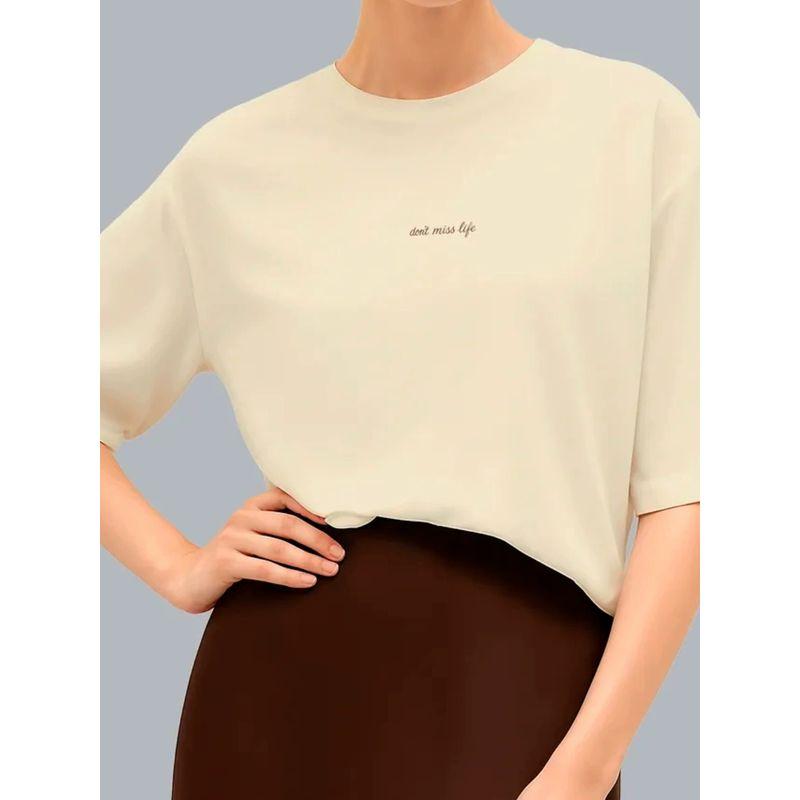 New Fashion T-shirt Fashion Wind New Fashion Casual Loose Round Neck Print Cotton T-shirt Top