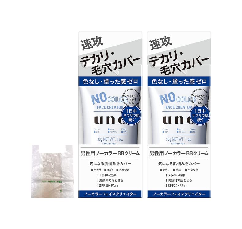 

UNO No Color Face Creator для мужчин BB-крем SPF30 30 г x 2 Оригинальная сумка для покупок [Оптовая покупка] PA++