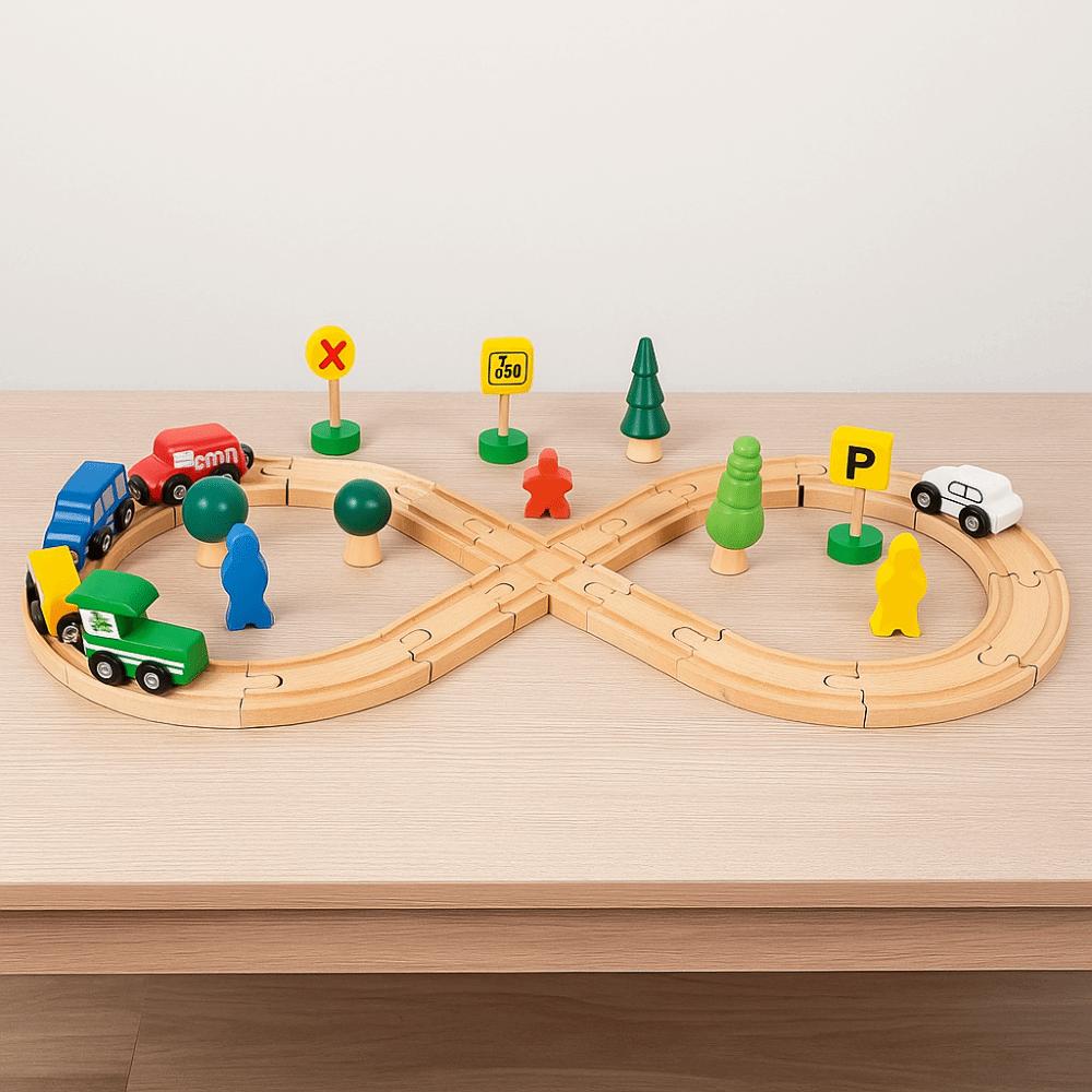 8-shaped Thinking Training Track Train Toy DIY Assembly Track Accessories Toy Kindergarten