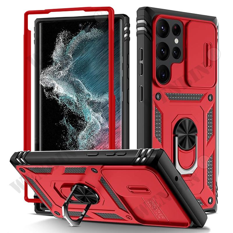 Pouzdro Pro Samsung S24 S23 Ultra S22 S21 FE A54 A53 A34 A33 A15 A14 A13 A24 A25 Odolné s 360° stojánkem a krytem kamery