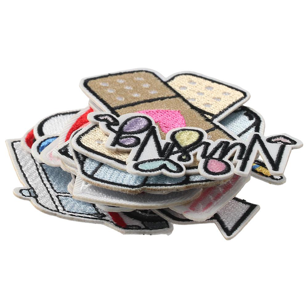 Krankenschwester Medizinisches Thema Verschiedene Krankenschwester Bestickte Patches Aufbügler Für Rucksack