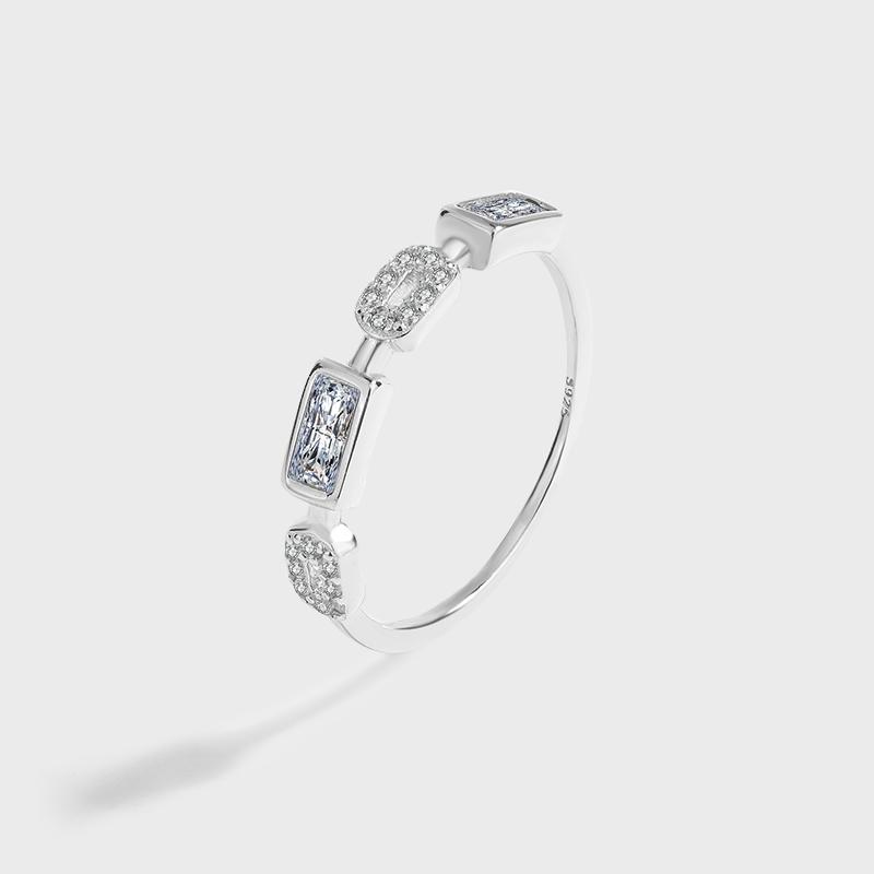 

Простое кольцо из стерлингового серебра 925 пробы с синим цирконом, женское классическое кольцо с блестящим цирконом из стерлингового серебра с геометрическим геометрическим рисунком, кольцо для вечеринки, обручальное кольцо невесты 8 белый