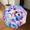 1PC Unicorn Fantasy Umbrella-8-Rib Reinforced Portable Folding Travel Suitable for All Seasons Outdoor Daily Use-H0381