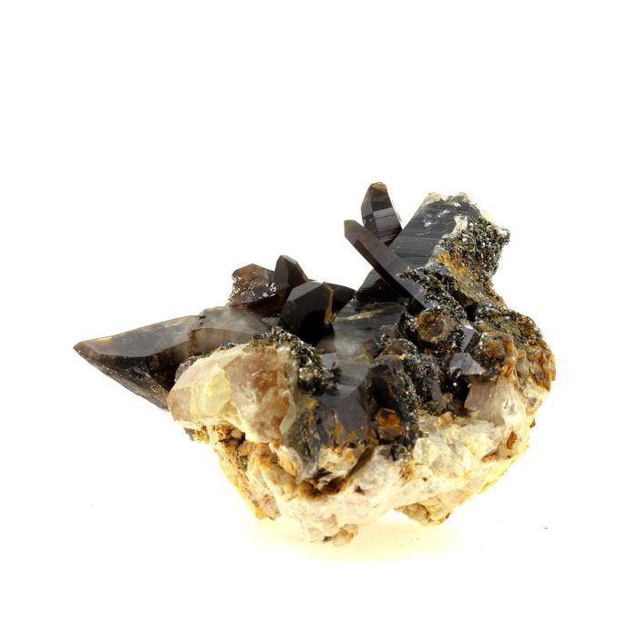 Pierres et Minéraux. Quartz fumé + Apatite. 2439.0 ct. Russie..