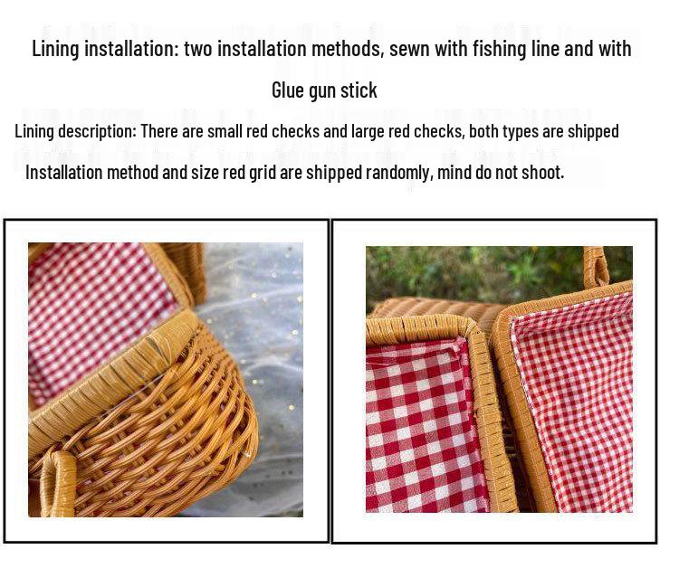 Large Rattan Handwoven Handbag for National Day, Mid-Autumn Festival, Wedding Souvenir, or Outdoor Photo Props