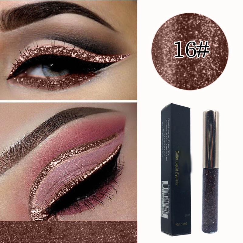 Glitter Eyeshadow Long Lasting Waterproof Liquid Eyeliner Women Fashion Quick-dry Eye Makeup Cosmetics