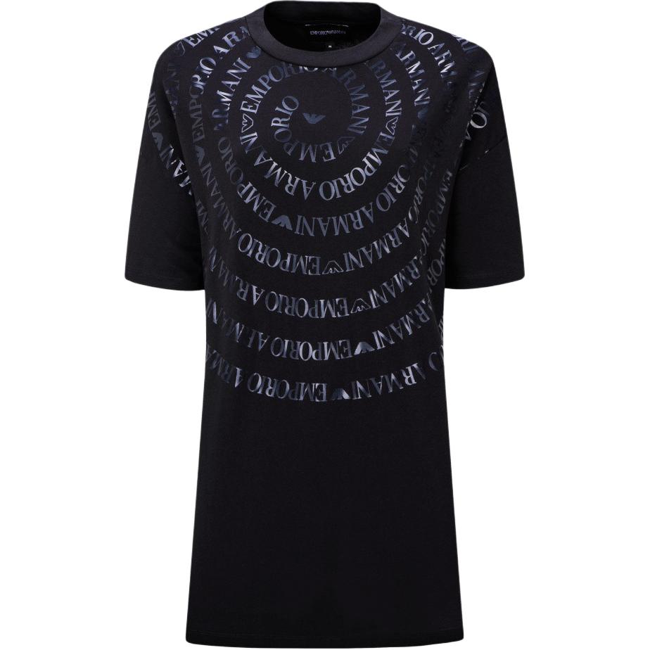 Emporio Armani Round Neck Letter Cotton Short Sleeve T-Shirt Women tops Navy-Blue 3L2T7T-2J53Z-0926 XS 8600₽