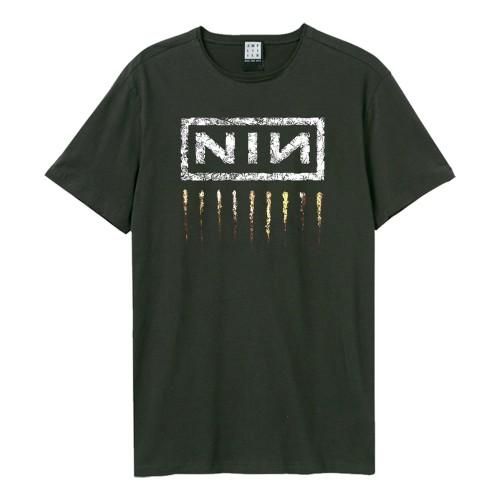 Amplified Unisex Adult Downward Spiral Nine Inch Nails Logo T-Shirt