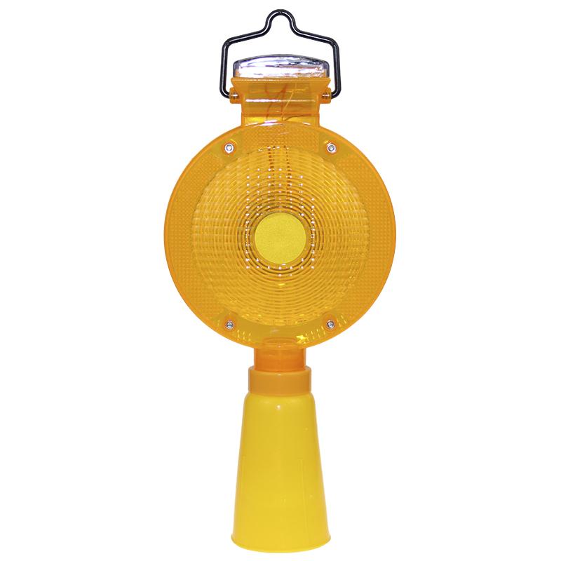 LED Night Traffic Warning Lights Long Battery Life Solar Road Construction Large Flat Lights Barricade Lights Cone Lights