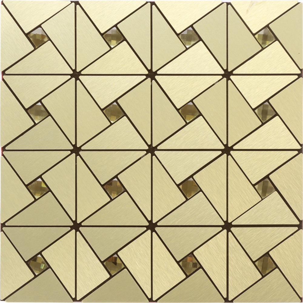 Home Decor Square Mosaic Sticker Waterpoof Aluminum Plastic Wall Decal Removable Self-adhesive Art Mural Kitchen
