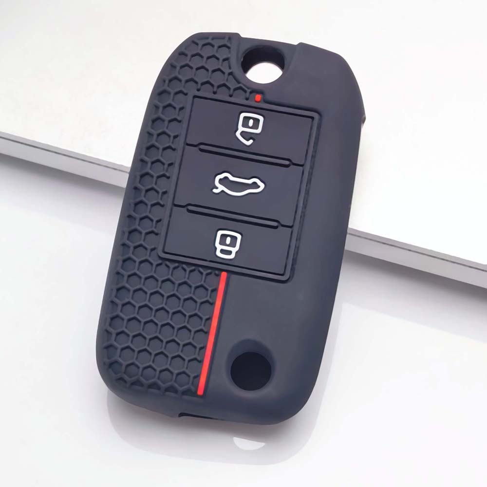 Silicone Key Cover For MG ZS HS MG5 MG6 MG3 For Roewe RX5 RX3 I5 3 Button Flip Remote Key Fob Protector чёрный