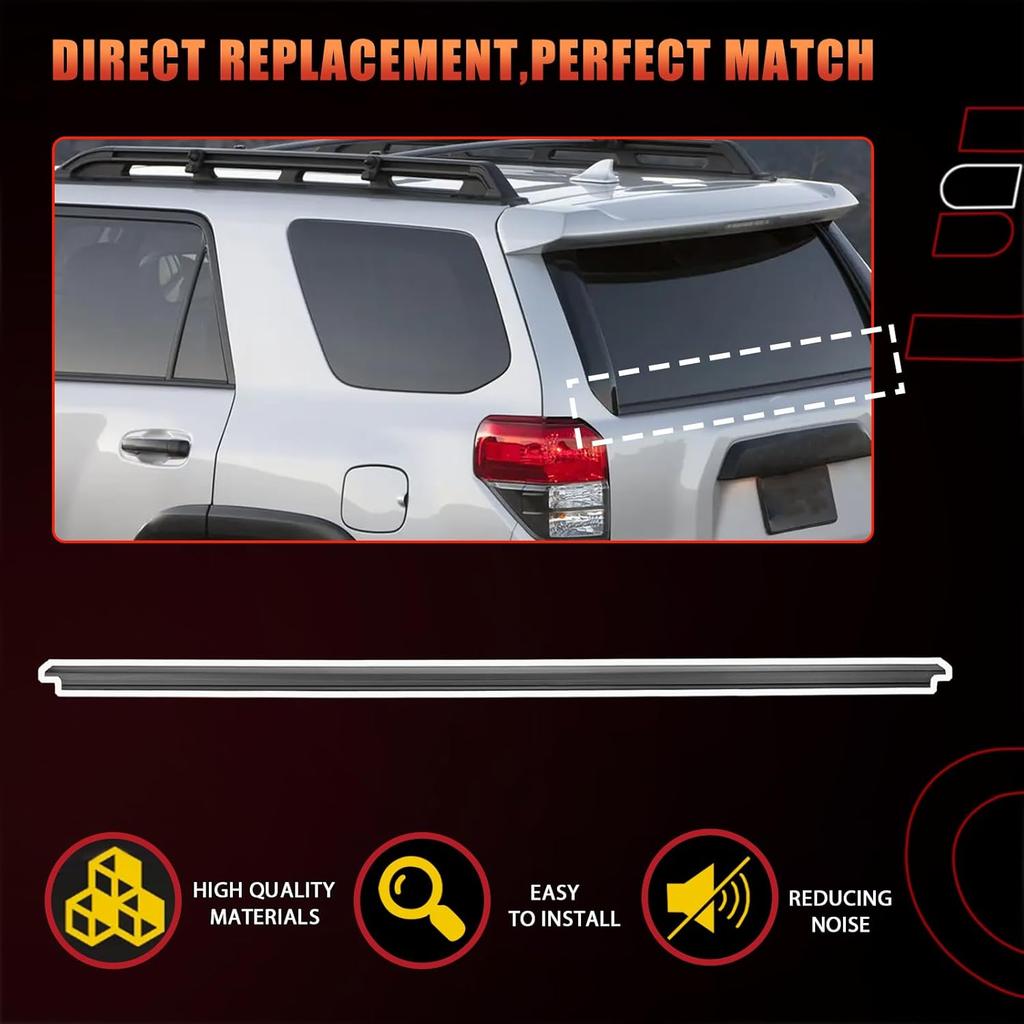 Door Tailgate Glass Belt Molding Weather Strip Compatible With Toyota Vehicle 4Runner 2009- Replace# 68292-35041 6829235040