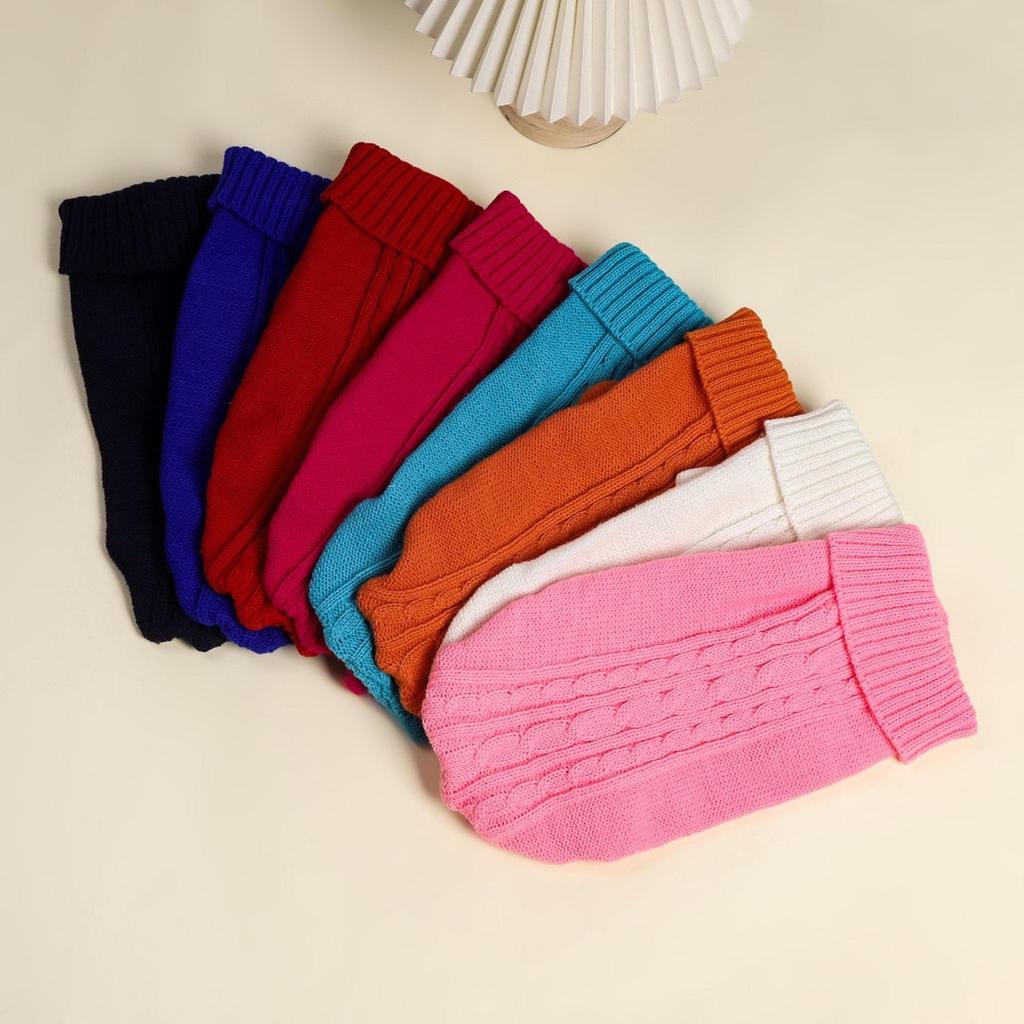 Podzim Zima Jednobarevný Svetr pro Malého Psa - Teddy Štěně Oblečení pro Domácí Mazlíčky