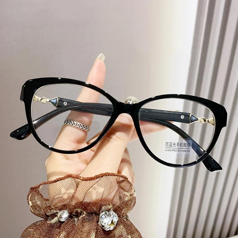 New 3 in 1 Progressive Multifocal Reading Glasses Women Anti Blue Light Easy Far Near Vision -1.0 To +4.0