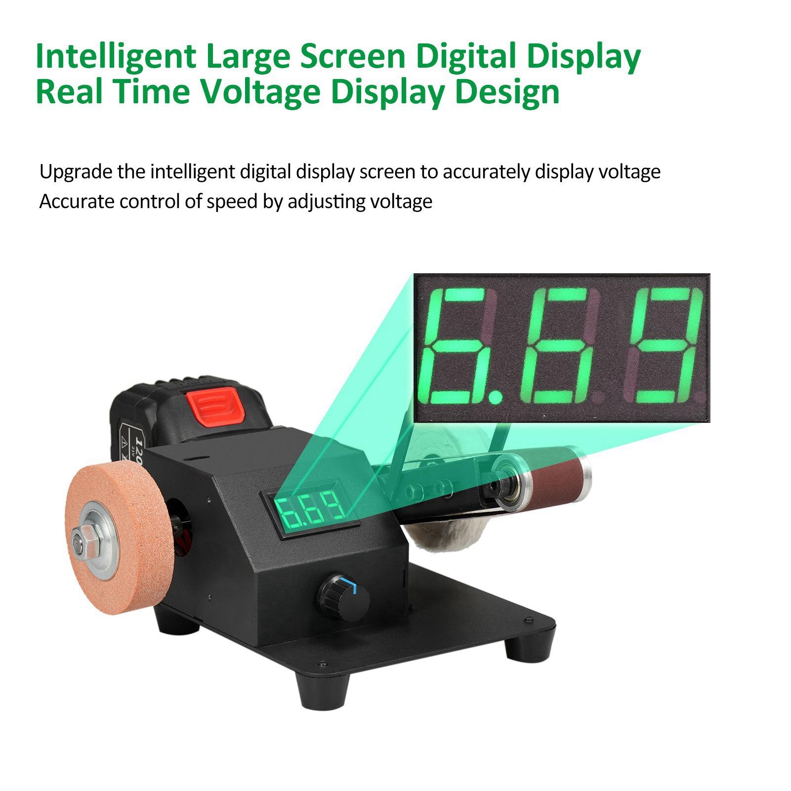 

350W Mini Belt Sander Electric Bench Grinder Sanding Machine Stepless Speed Regulation Small Grinder Sharpener Polisher чёрный