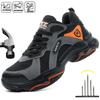 Fashion Safety Men Work Sneakers Anti-smash Outside Shoes Steel Toe Protective Boots Anti-puncture Work Sport Security Shoes