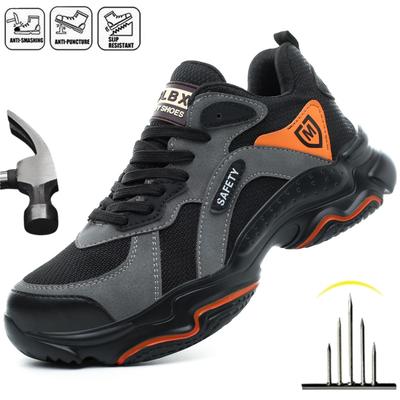 Fashion Safety Men Work Sneakers Anti-smash Outside Shoes Steel Toe Protective Boots Anti-puncture Work Sport Security Shoes