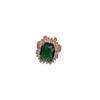 Emerald Open Ring - Retro European and American Palace Style Fashion Jewelry for Women