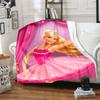 1pc Barbie in Pink Ballerina Costume Cartoon Blanket,Portable Throw for Travel & Camping, All Season Cozy Blanket,Ideal Gift