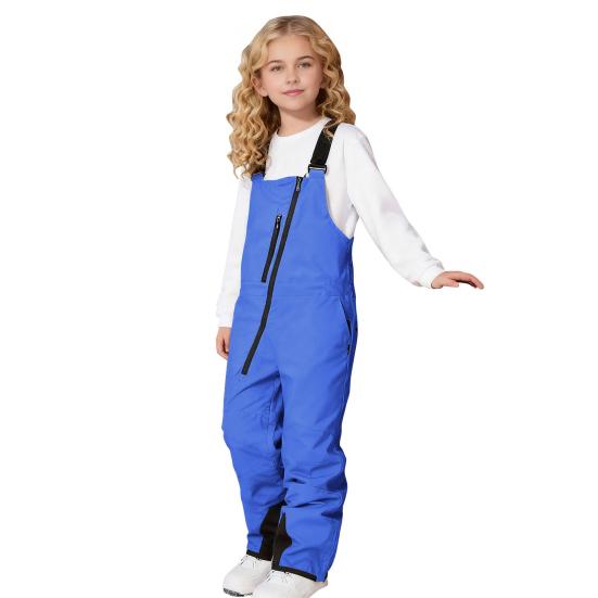 Kids Insulated Snow Bib Overalls Waterproof Winter Warm Snowboard Ski Pants Windproof Snowsuit for Boys Girls