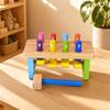 Wooden Pounding Bench with Mallet Screen-without-Screen for Preschoolers