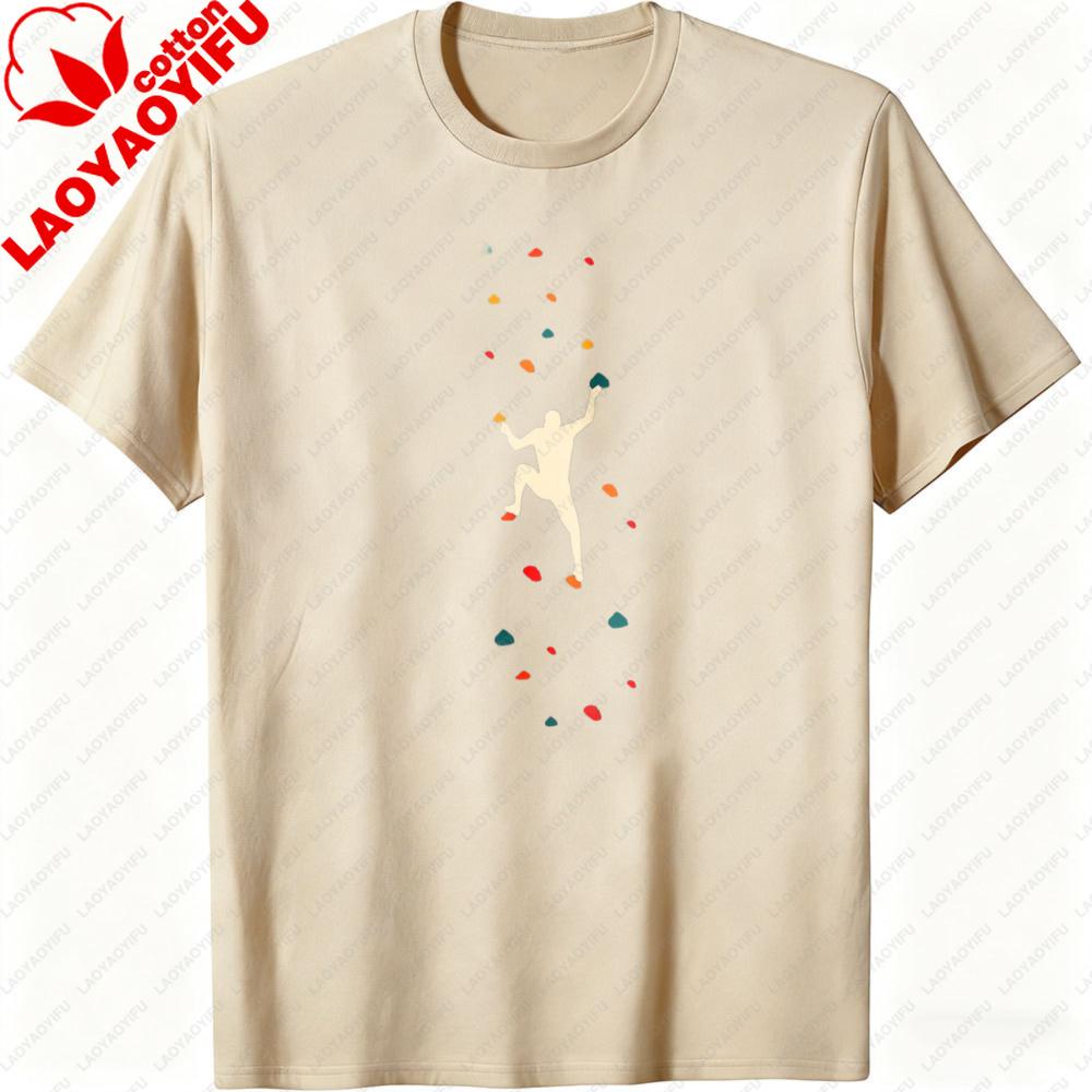 Climbing Lover T Shirt Men TShirt Summer Casual Fashion Cotton Short Sleeve Juggling Silhouette Design Fun Streetwear Gift Top