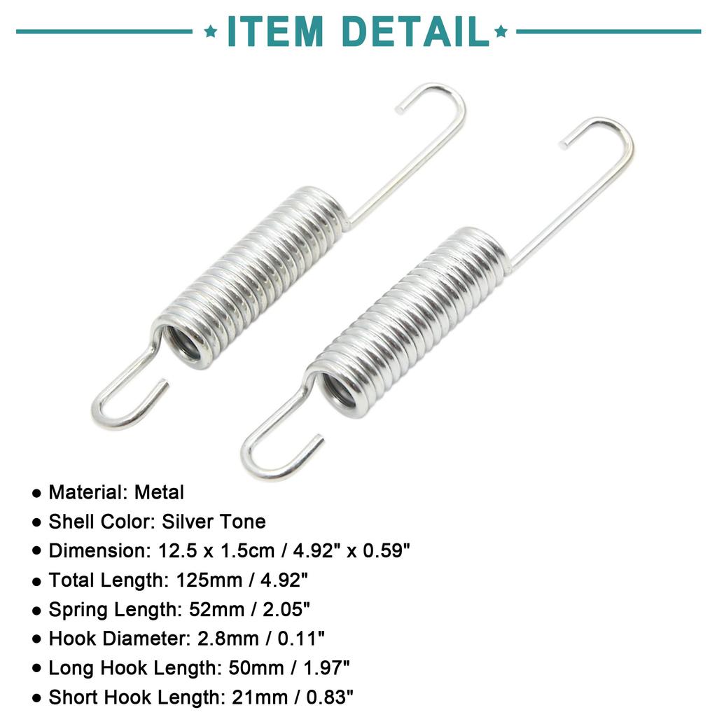 ACROPIX Motorrad Seitenständer Rückholfeder für Suzuki GN125 GS125 Silberfarben 2 Stück