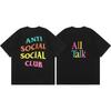 Difference Market Currency ASSC CLUB Hiroshi Fujiwara Lightning Series Printed Men's and Women's Loose Casual Short Sleeve T-Shirt