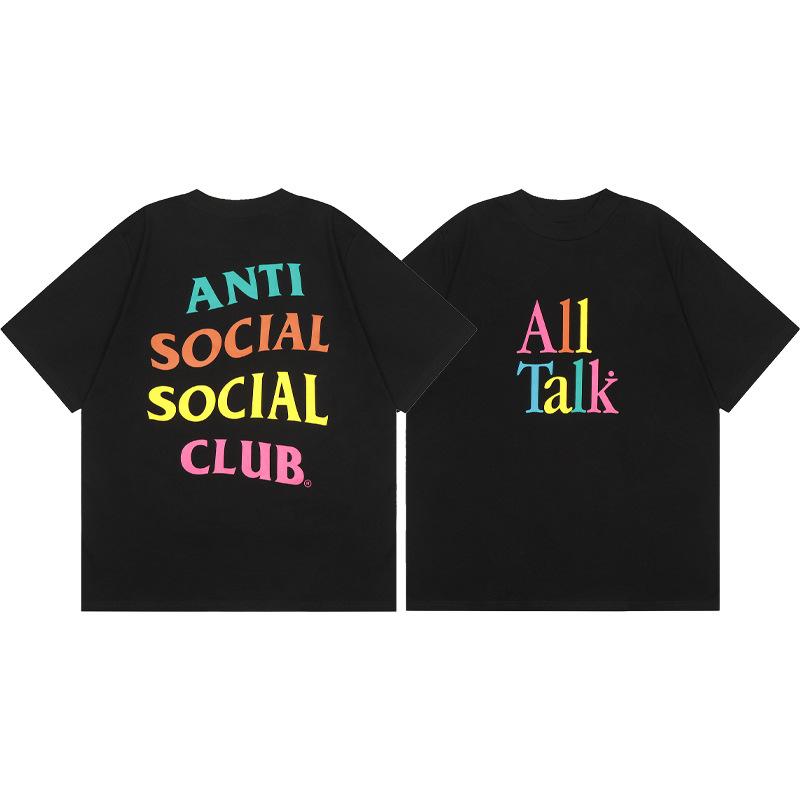 Difference Market Currency ASSC CLUB Hiroshi Fujiwara Lightning Series Printed Men's and Women's Loose Casual Short Sleeve T-Shirt