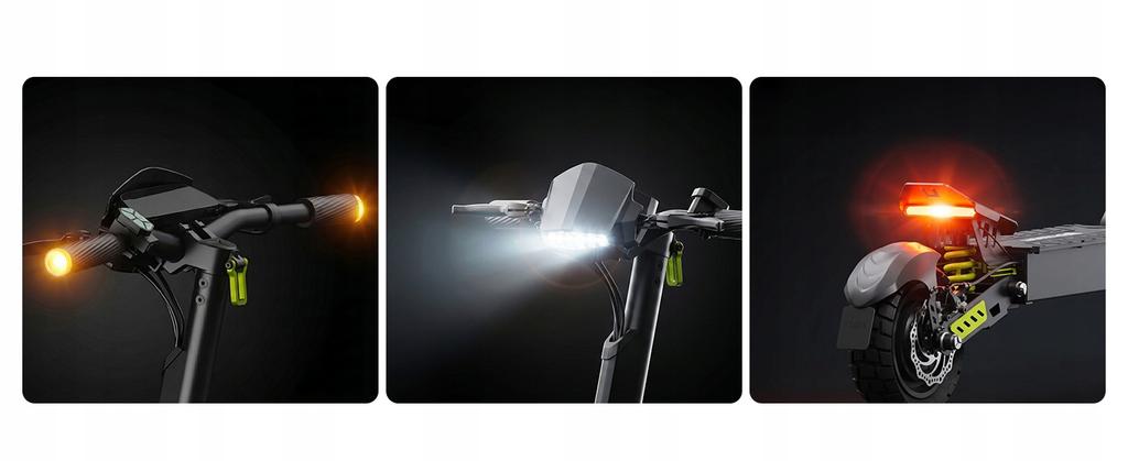 Monopattino Elettrico Pieghevole D1Plus Veicolo 1200W 48V 15Ah 45 km/h Autonomia 55 km Ruote Run-Flat da 10"