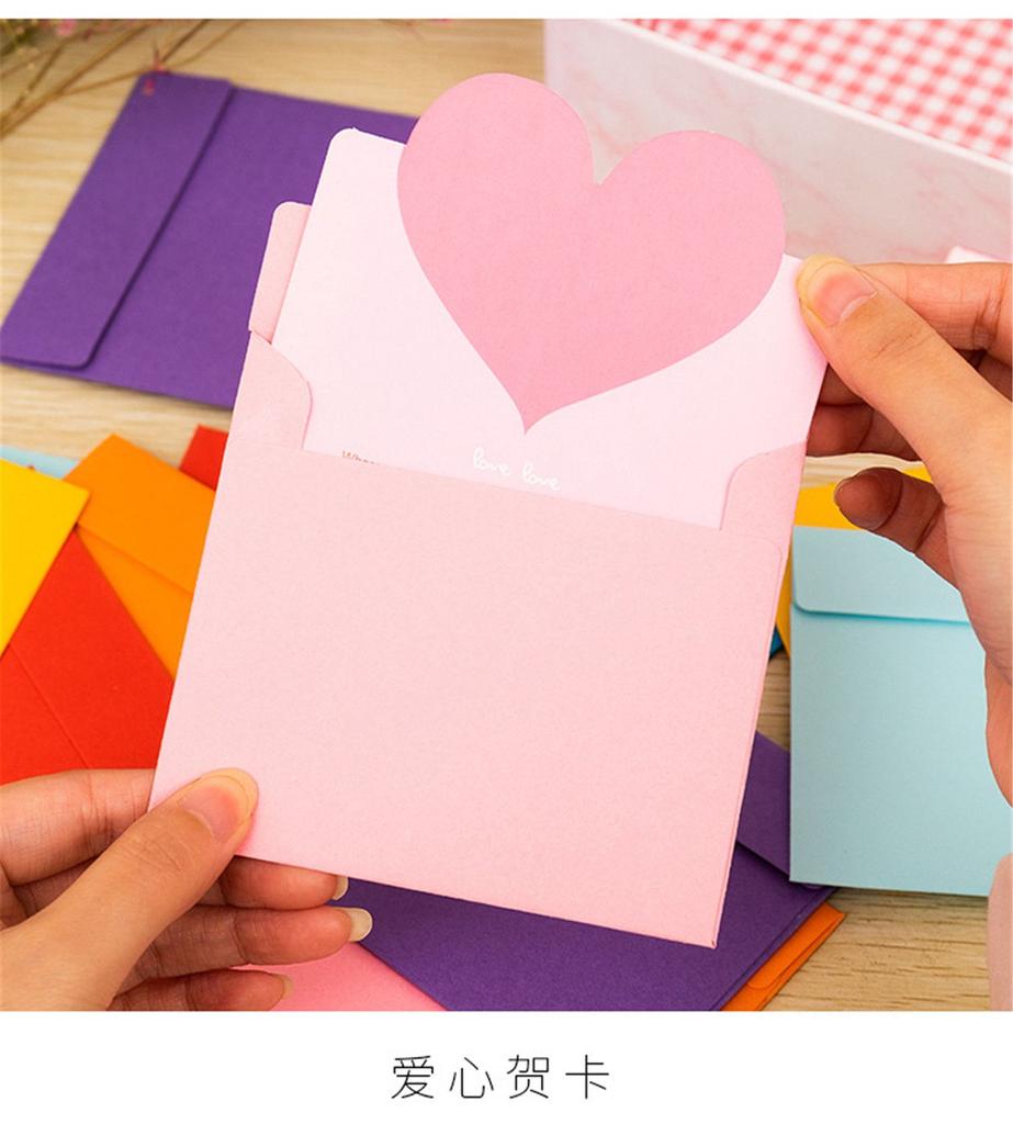 Gift Birthday Heart Greeting Card Thank You Card Love Wishing Card Paper