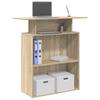 Reception Desk Sonoma Oak 100X40X104 Cm Glued Wood