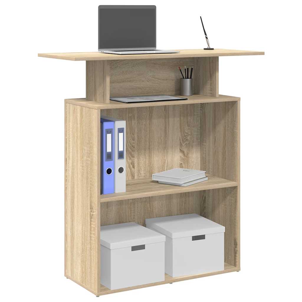 Escritorio de Recepción Roble Sonoma 100x40x104 cm Madera Contrachapada