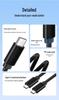 Type-C Dual-Head PD60W Fast Charging Cable, Pure Copper, 3A High Power, Universal for Computer, Mobile Phone, High-Speed Data Transfer