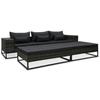 VidaXL Garden Furniture Set 5 Pcs with Cushions Wicker Resin Grey