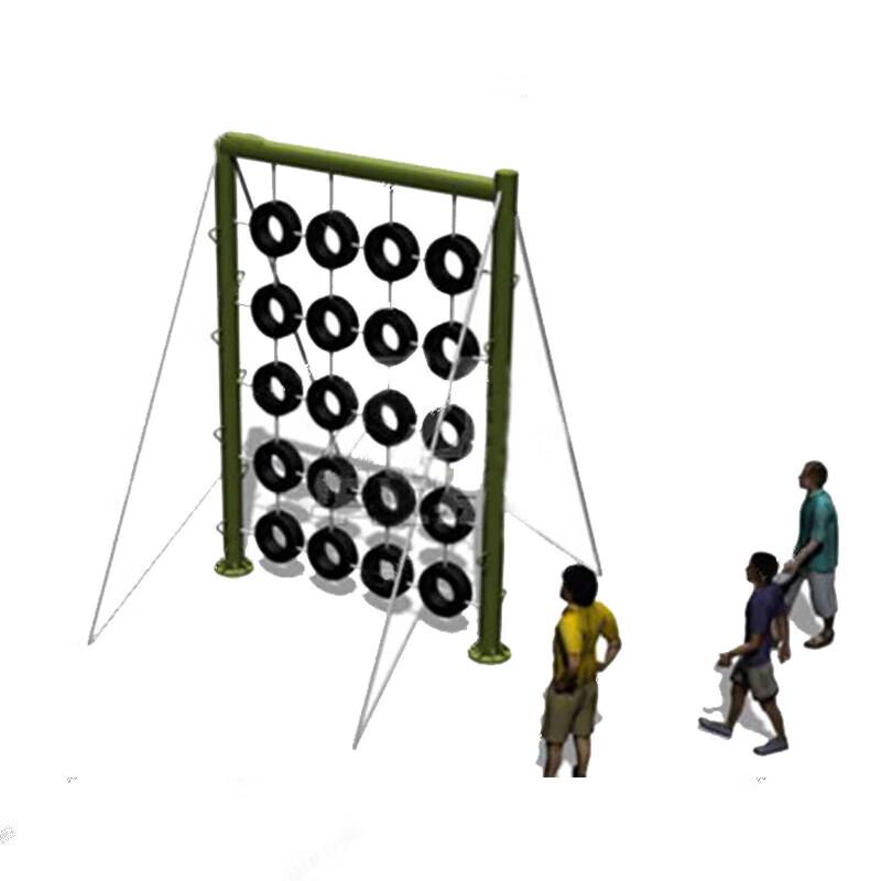 Outdoor Obstacle Course Tire Wall