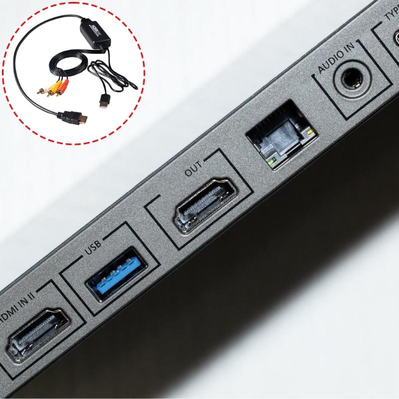 1080P A V to HDTV Converters A V to HDTV Adapter for VHS Players and Game Consoles Easy Plugs and Play Adapter