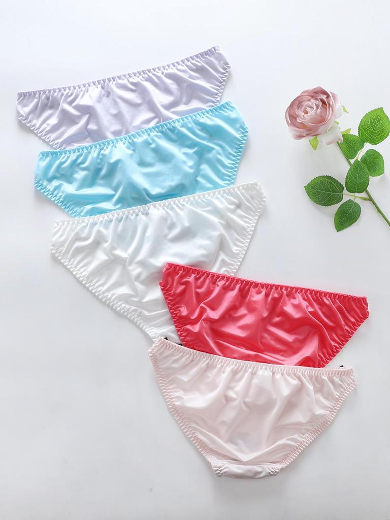 Women's Seamless Ice Silk Low-Rise Bow Underwear - Comfortable & Breathable
