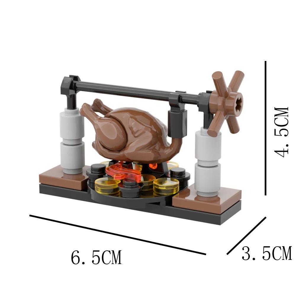 Medieval City MOC Stavební bloky Vojenské figurky vojáků Hradní věž Fontána Nástěnka k bazénu Cihly Dětská Halloweenská hračka