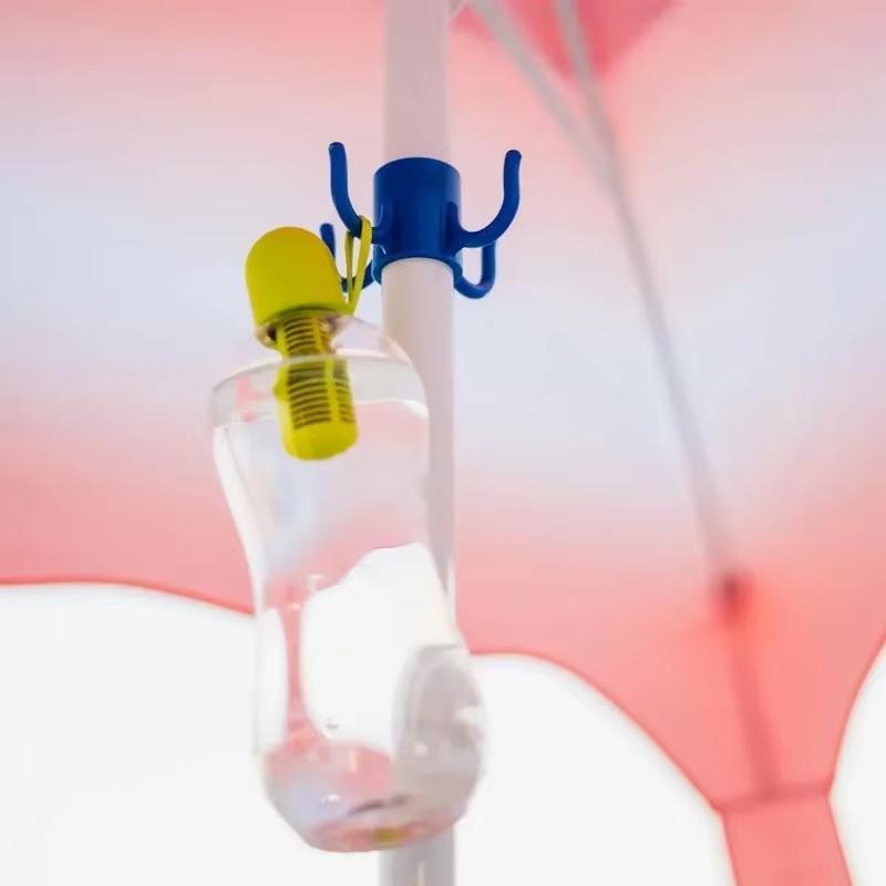 1-3 Stück Strandsonnenschirm Hängehaken 4 Plastikhaken zum Aufhängen von Handtüchern Hüten Kleidung Kamera Sonnenbrillen Taschen Strandhaken Zubehör