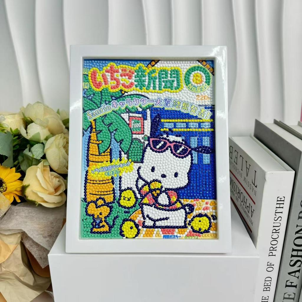 Children'S Diamond Painting Framed Handmade Diy Material Bag Sanrio Diamond Paste Painting Concentration Toy